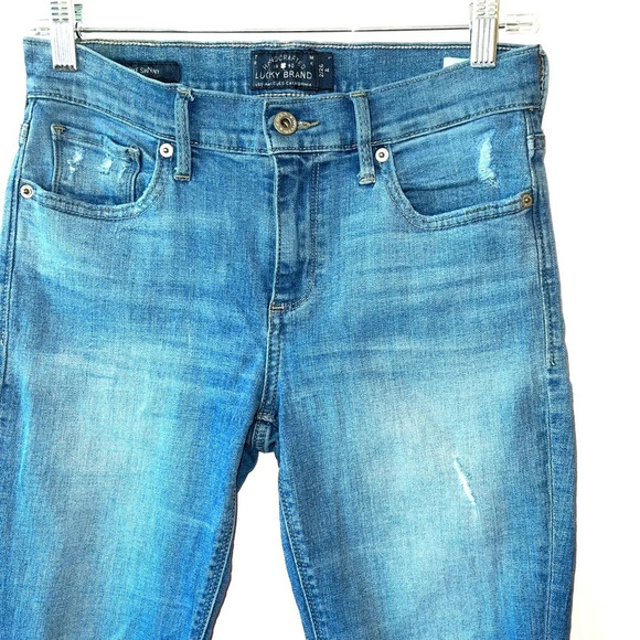 Lucky Brand Brooke Medium Wash Mid-rise Distressed Skinny Jeans 26 Women’s - Picture 4 of 15